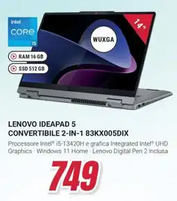 Trony LENOVO IDEAPAD 5 CONVERTIBILE 2-IN-1 83KX005DIX offerta