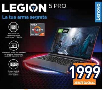 Unieuro Lenovo Legion 5 Pro offerta
