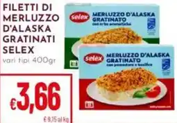 Pan Filetti di merluzzo d'alaska gratinati SELEX offerta