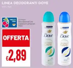 Pan Linea deodoranti DOVE offerta