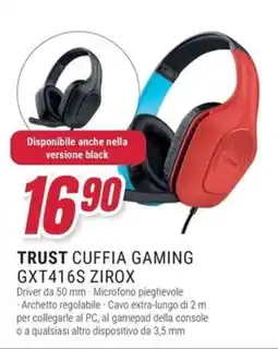 Trony TRUST CUFFIA GAMING GXT416S ZIROX offerta