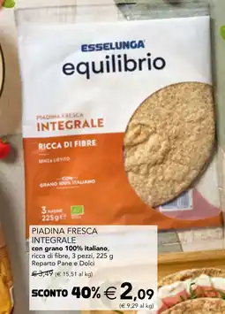 Esselunga Esselunga equilibrio piadina fresca integrale offerta