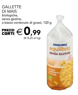 Esselunga Esselunga equilibrio gallette di mais biologiche, senza glutine, a basso contenuto di grassi offerta