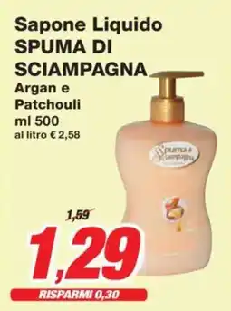 Prix Quality Sapone Liquido SPUMA DI SCIAMPAGNA Argan e Patchouli offerta