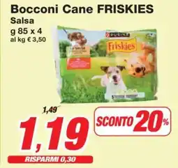 Prix Quality Bocconi Cane FRISKIES Salsa offerta