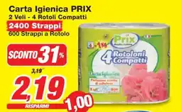 Prix Quality Carta Igienica PRIX offerta