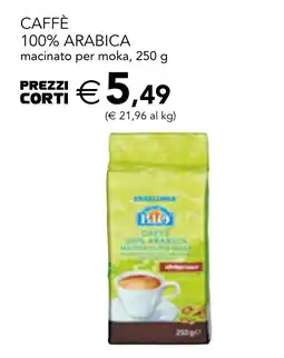 Esselunga Esselunga bio caffè 100% arabica macinato per moka offerta