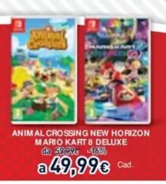 Unieuro Animal Crossing New Horizon Mario Kart 8 Deluxe offerta