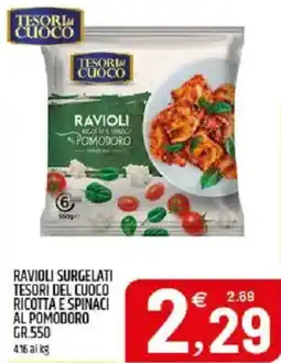 Ard Discount Ravioli surgelati tesori del cuoco ricotta e spinaci al pomodoro offerta