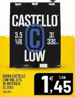 Ard Discount Birra castello low vol 3,5% in bottiglia offerta