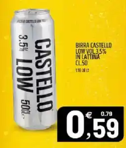 Ard Discount Birra castello low vol3,5% in lattina offerta