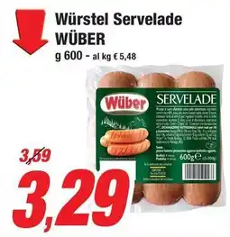 Prix Quality Würstel Servelade WÜBER offerta
