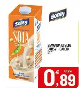 Ard Discount Bevanda di soia sorsy + calcio offerta