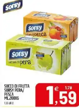 Ard Discount Succo di frutta sorsy pera/ pesca offerta