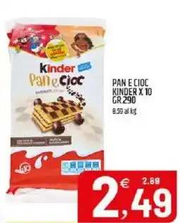 Ard Discount Pan e cioc kinder x 10 offerta