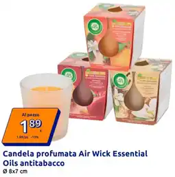 Action Candela profumata Air Wick Essential Oils antitabacco offerta