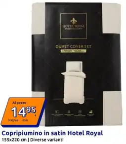 Action Copripiumino in satin Hotel Royal offerta