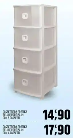 Ard Discount Cassettiera pratika belli e forti slim con 3 cassetti offerta