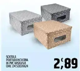 Ard Discount Scatola portabiancheria in pvc kasaviva chic cm.50x39x24 offerta