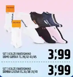 Ard Discount Set 3 calze fantasmino uomo givova offerta