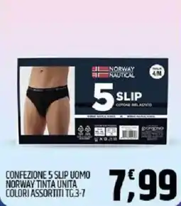 Ard Discount Confezione 5 slip uomo norway tinta unita offerta