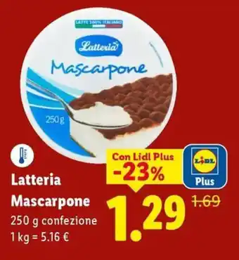 Lidl Latteria Mascarpone offerta