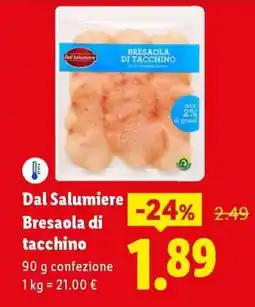 Lidl Dal Salumiere Bresaola di tacchino offerta
