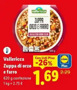 Lidl Vallericca Zuppa di orzo e farro offerta