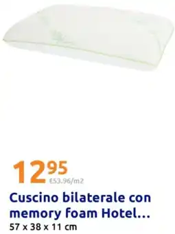 Action Cuscino bilaterale con memory foam Hotel... 57 x 38 x 11 cm offerta
