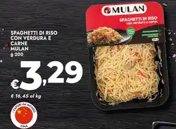 Bennet Spaghetti di riso con verdura e carne MULAN offerta