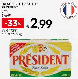 Bennet French butter salted PRÉSIDENT offerta