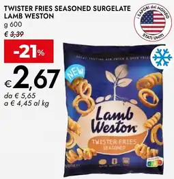 Bennet Twister fries seasoned surgelate LAMB WESTON offerta