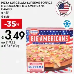 Bennet Pizza surgelata supreme soffice e croccante big americans CAMEO offerta