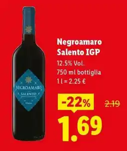 Lidl Negroamaro Salento IGP offerta