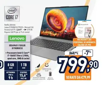 Unieuro Lenovo Ideapad 5 15IIL05 81YK00UCIX offerta