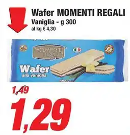 Prix Quality Wafer MOMENTI REGALI Vaniglia offerta