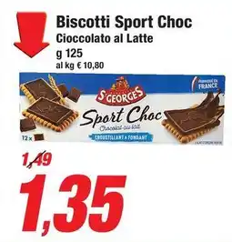 Prix Quality Biscotti Sport Choc Cioccolato al Latte offerta