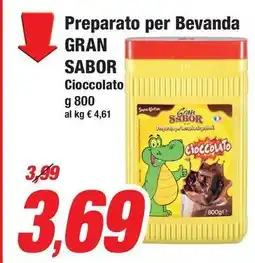 Prix Quality Preparato per Bevanda GRAN SABOR Cioccolato offerta