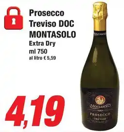 Prix Quality Prosecco Treviso DOC MONTASOLO Extra Dry offerta