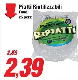 Prix Quality Piatti Riutilizzabili offerta