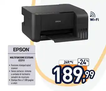 Unieuro Epson Multifunzione Ecotank ET2711 offerta