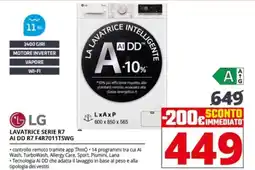 Comet LG LAVATRICE SERIE R7 AI DD R7 F4R7011TSWG offerta
