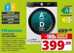 Comet Hisense LAVASCIUGA WD3S8043BW3 offerta