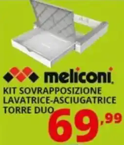 Comet Meliconi kit sovrappo lavatrice-asciugatrice torre duo ione offerta