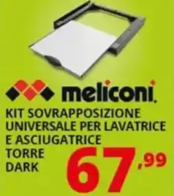 Comet Meliconi kit sovrapposizione universale per lavatrice e asciugatrice torre dark offerta