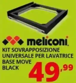 Comet Meliconi kit sovrapposizione universale per lavatrice base move black offerta
