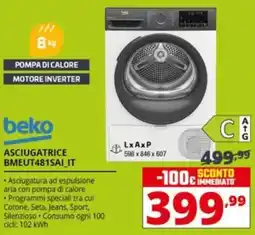 Comet beko ASCIUGATRICE BMEUT481SAI_IT offerta