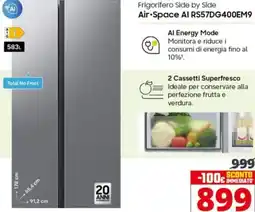 Comet SAMSUNG Frigorifero Side by Side Air Space Al RS57DG400EM9 offerta
