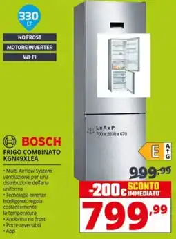 Comet BOSCH FRIGO COMBINATO KGN49XLEA offerta