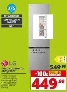 Comet LG FRIGO COMBINATO GBBSJ20DPY offerta